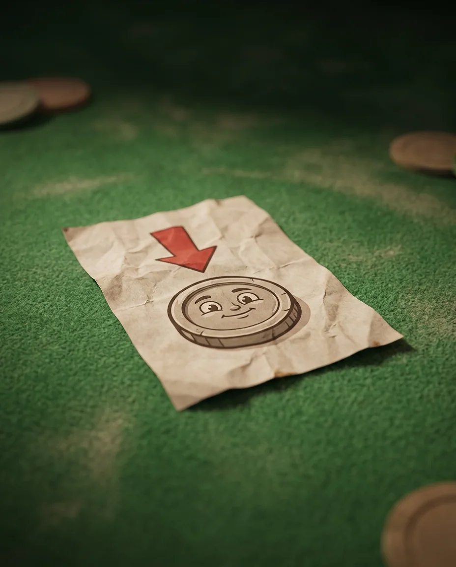 Crumpled launch ticket on felt